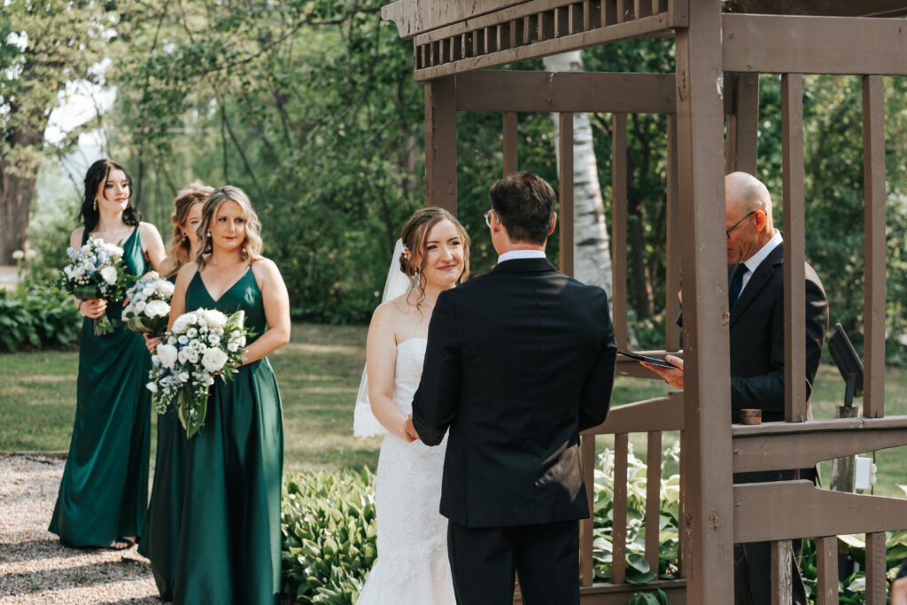 bridesmaids at wedding altar Strathmere Ottawa