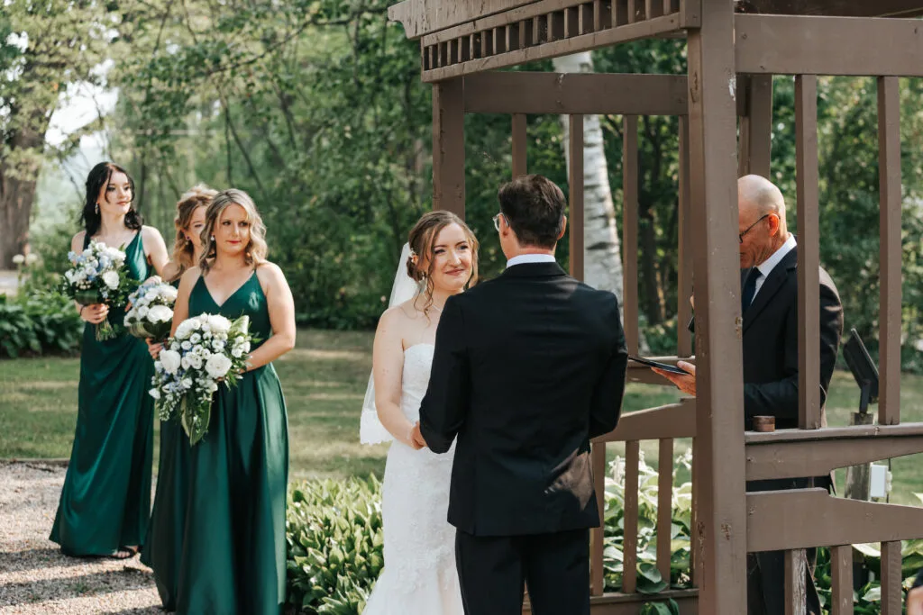 bridesmaids at wedding altar Strathmere Ottawa